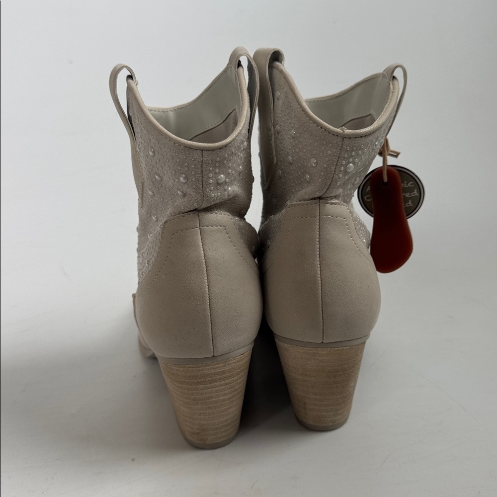 NWT MIA Lauanne Cream Western Boots Size 10 - Picture 6 of 9